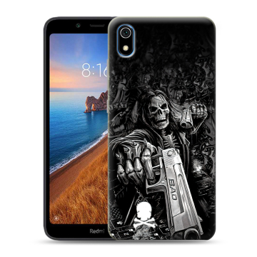 Силиконовый чехол на Xiaomi RedMi 7A с принтом Скелет Силиконовый чехол на Xiaomi RedMi 7A с принтом Скелет