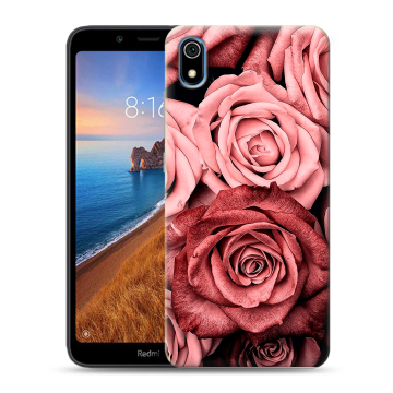 Силиконовый чехол на Xiaomi RedMi 7A с принтом Цветы розы Силиконовый чехол на Xiaomi RedMi 7A с принтом Цветы розы