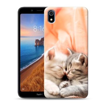 Силиконовый чехол на Xiaomi RedMi 7A с принтом Котята Силиконовый чехол на Xiaomi RedMi 7A с принтом Котята