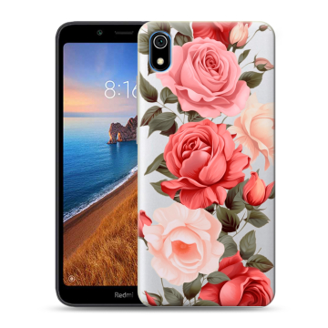 Силиконовый чехол на Xiaomi RedMi 7A с принтом Розы Силиконовый чехол на Xiaomi RedMi 7A с принтом Розы