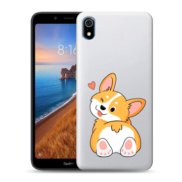 Силиконовый чехол на Xiaomi RedMi 7A с принтом Корги Силиконовый чехол на Xiaomi RedMi 7A с принтом Корги