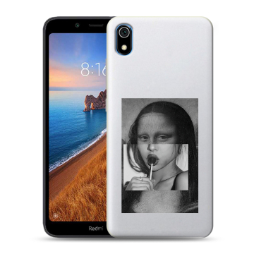 Силиконовый чехол на Xiaomi RedMi 7A с принтом Мона Лиза Силиконовый чехол на Xiaomi RedMi 7A с принтом Мона Лиза