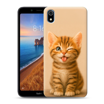 Силиконовый чехол на Xiaomi RedMi 7A с принтом котенок Силиконовый чехол на Xiaomi RedMi 7A с принтом котенок