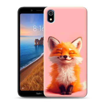 Силиконовый чехол на Xiaomi RedMi 7A с принтом милая лиса Силиконовый чехол на Xiaomi RedMi 7A с принтом милая лиса