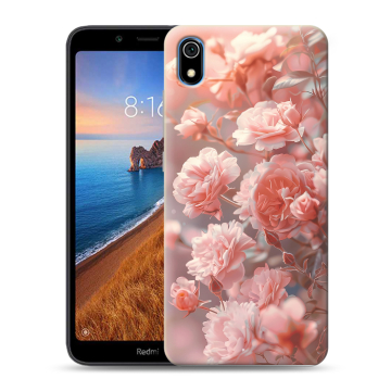 Силиконовый чехол на Xiaomi RedMi 7A с принтом Розовые розы Силиконовый чехол на Xiaomi RedMi 7A с принтом Розовые розы