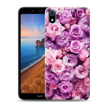 Силиконовый чехол на Xiaomi RedMi 7A с принтом лавандовые розы