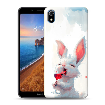 Силиконовый чехол на Xiaomi RedMi 7A с принтом кролик зайчик Силиконовый чехол на Xiaomi RedMi 7A с принтом кролик зайчик