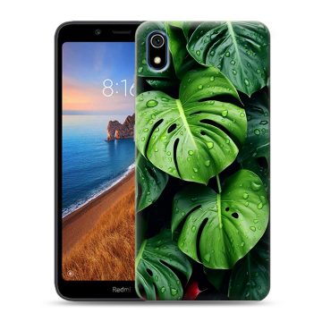 Силиконовый чехол на Xiaomi RedMi 7A с принтом Листья Силиконовый чехол на Xiaomi RedMi 7A с принтом Листья