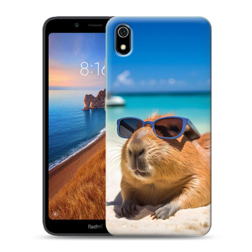 Силиконовый чехол на Xiaomi RedMi 7A с принтом Капибара Силиконовый чехол на Xiaomi RedMi 7A с принтом Капибара