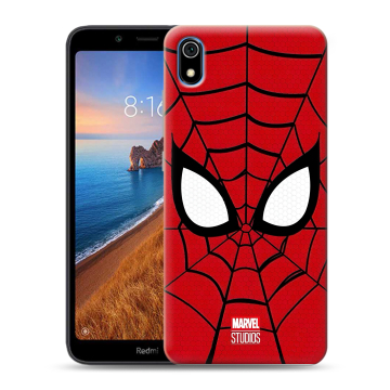 Силиконовый чехол на Xiaomi RedMi 7A с принтом человек паук spiderman