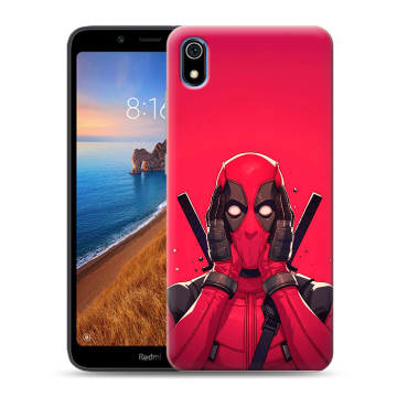 Силиконовый чехол на Xiaomi RedMi 7A с принтом Дедпул Deadpool Силиконовый чехол на Xiaomi RedMi 7A с принтом Дедпул Deadpool