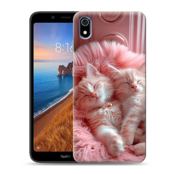 Силиконовый чехол на Xiaomi RedMi 7A с принтом котята котики