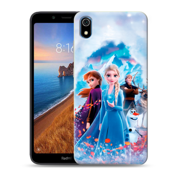 Силиконовый чехол на Xiaomi RedMi 7A с принтом Холодное сердце Frozen Силиконовый чехол на Xiaomi RedMi 7A с принтом Холодное сердце Frozen