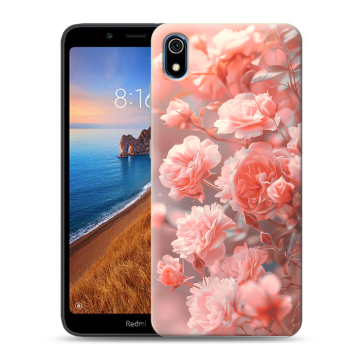 Силиконовый чехол на Xiaomi RedMi 7A с принтом Розы цветы Силиконовый чехол на Xiaomi RedMi 7A с принтом Розы цветы