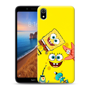 Силиконовый чехол на Xiaomi RedMi 7A с принтом Спанч боб Спанчбоб Силиконовый чехол на Xiaomi RedMi 7A с принтом Спанч боб Спанчбоб