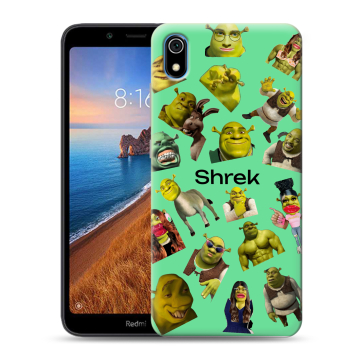 Силиконовый чехол на Xiaomi RedMi 7A с принтом Шрек Shrek