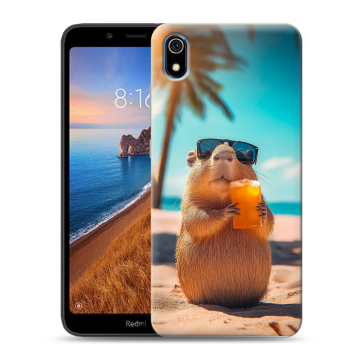 Силиконовый чехол на Xiaomi RedMi 7A с принтом Капибара Силиконовый чехол на Xiaomi RedMi 7A с принтом Капибара