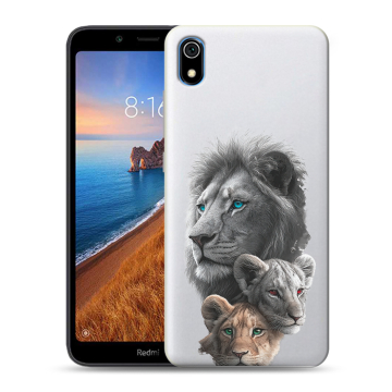 Силиконовый чехол на Xiaomi RedMi 7A с принтом Львы