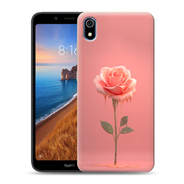 Силиконовый чехол на Xiaomi RedMi 7A с принтом Розовая роза