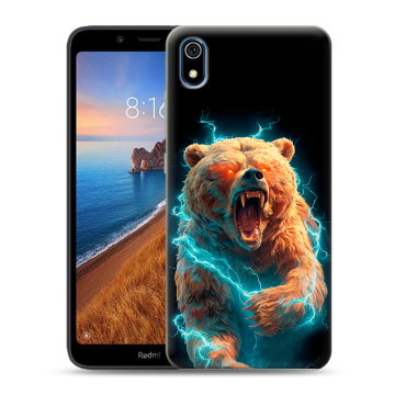Силиконовый чехол на Xiaomi RedMi 7A с принтом Медведь