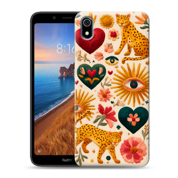 Силиконовый чехол на Xiaomi RedMi 7A с принтом Модный принт