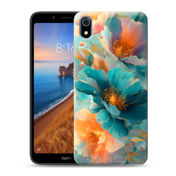 Силиконовый чехол на Xiaomi RedMi 7A с принтом Цветы