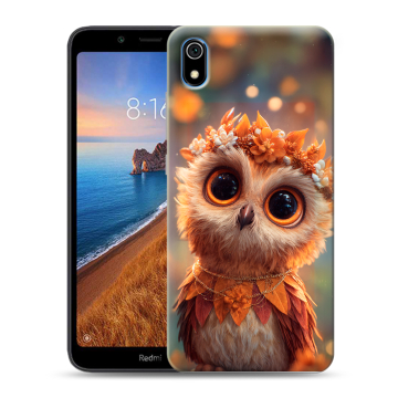 Силиконовый чехол на Xiaomi RedMi 7A с принтом Милая сова Силиконовый чехол на Xiaomi RedMi 7A с принтом Милая сова