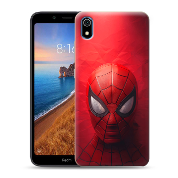 Силиконовый чехол на Xiaomi RedMi 7A с принтом Spiderman Человек паук Силиконовый чехол на Xiaomi RedMi 7A с принтом Spiderman Человек паук