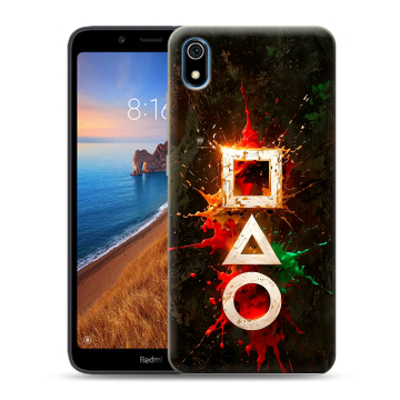 Силиконовый чехол на Xiaomi RedMi 7A с принтом Squid Game Игра кальмара Силиконовый чехол на Xiaomi RedMi 7A с принтом Squid Game Игра кальмара