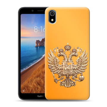 Силиконовый чехол на Xiaomi RedMi 7A с принтом Герб Флаг России Силиконовый чехол на Xiaomi RedMi 7A с принтом Герб Флаг России