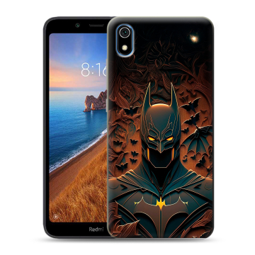 Силиконовый чехол на Xiaomi RedMi 7A с принтом Batman Бэтмен Силиконовый чехол на Xiaomi RedMi 7A с принтом Batman Бэтмен