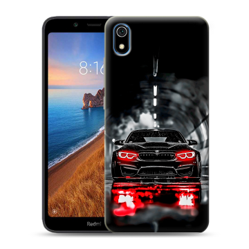 Силиконовый чехол на Xiaomi RedMi 7A с принтом BMW БМВ