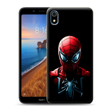 Силиконовый чехол на Xiaomi RedMi 7A с принтом Spiderman Человек паук Силиконовый чехол на Xiaomi RedMi 7A с принтом Spiderman Человек паук