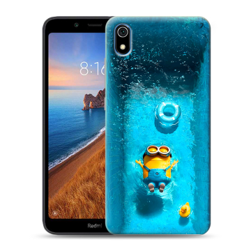 Силиконовый чехол на Xiaomi RedMi 7A с принтом Миньоны