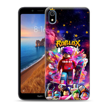 Силиконовый чехол на Xiaomi RedMi 7A с принтом Roblox Роблокс