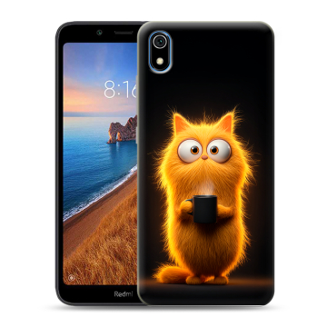 Силиконовый чехол на Xiaomi RedMi 7A с принтом Смешной кот Силиконовый чехол на Xiaomi RedMi 7A с принтом Смешной кот