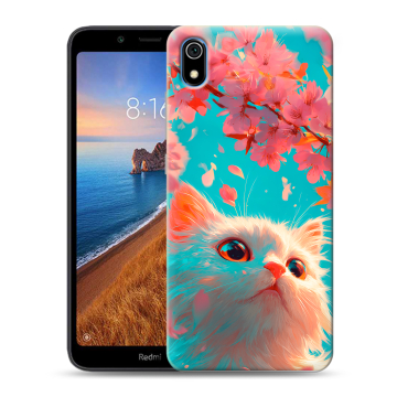 Силиконовый чехол на Xiaomi RedMi 7A с принтом Красивый кот Силиконовый чехол на Xiaomi RedMi 7A с принтом Красивый кот
