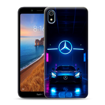 Силиконовый чехол на Xiaomi RedMi 7A с принтом Mercedes Мерседес Силиконовый чехол на Xiaomi RedMi 7A с принтом Mercedes Мерседес