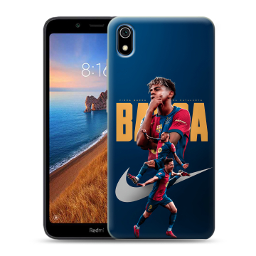 Силиконовый чехол на Xiaomi RedMi 7A с принтом Барселона Barca Yamal Силиконовый чехол на Xiaomi RedMi 7A с принтом Барселона Barca Yamal