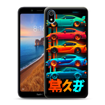Силиконовый чехол на Xiaomi RedMi 7A с принтом машины тачки Силиконовый чехол на Xiaomi RedMi 7A с принтом машины тачки