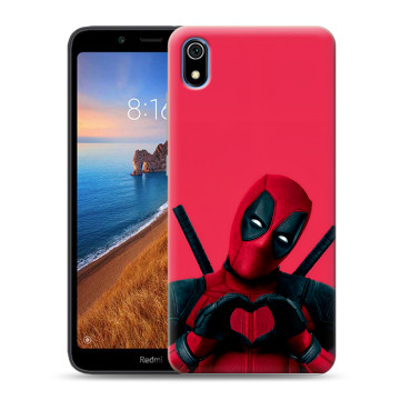 Силиконовый чехол на Xiaomi RedMi 7A с принтом Дедпул Deadpool Силиконовый чехол на Xiaomi RedMi 7A с принтом Дедпул Deadpool