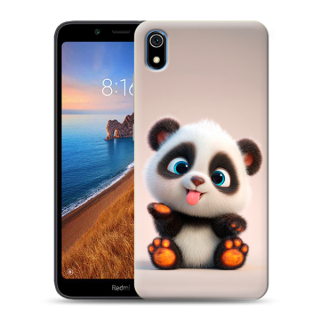 Силиконовый чехол на Xiaomi RedMi 7A с принтом милая панда Силиконовый чехол на Xiaomi RedMi 7A с принтом милая панда