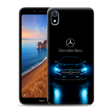 Силиконовый чехол на Xiaomi RedMi 7A с принтом Mercedes Мерседес Силиконовый чехол на Xiaomi RedMi 7A с принтом Mercedes Мерседес
