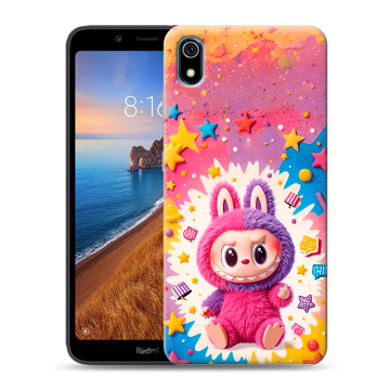 Силиконовый чехол на Xiaomi RedMi 7A с принтом Labubu Лабубу Силиконовый чехол на Xiaomi RedMi 7A с принтом Labubu Лабубу