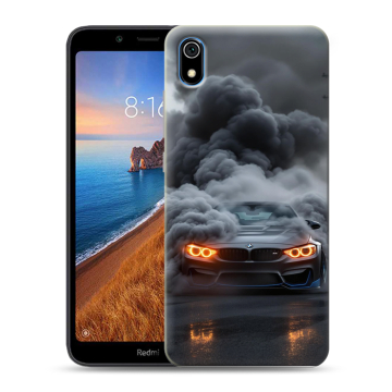 Силиконовый чехол на Xiaomi RedMi 7A с принтом BMW БМВ