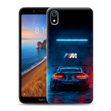 Силиконовый чехол на Xiaomi RedMi 7A с принтом BMW БМВ Силиконовый чехол на Xiaomi RedMi 7A с принтом BMW БМВ
