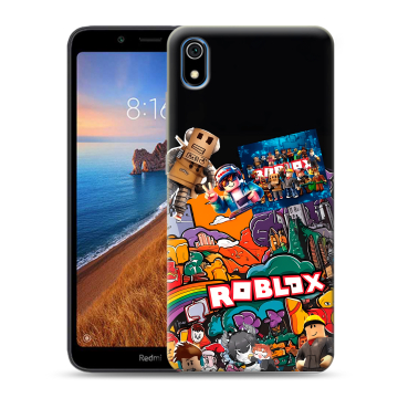 Силиконовый чехол на Xiaomi RedMi 7A с принтом Roblox Роблокс Силиконовый чехол на Xiaomi RedMi 7A с принтом Roblox Роблокс