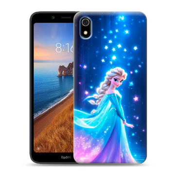 Силиконовый чехол на Xiaomi RedMi 7A с принтом Холодное сердце Frozen Силиконовый чехол на Xiaomi RedMi 7A с принтом Холодное сердце Frozen