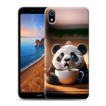 Силиконовый чехол на Xiaomi RedMi 7A с принтом смешная панда Силиконовый чехол на Xiaomi RedMi 7A с принтом смешная панда
