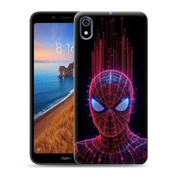 Силиконовый чехол на Xiaomi RedMi 7A с принтом Spiderman Человек паук Силиконовый чехол на Xiaomi RedMi 7A с принтом Spiderman Человек паук